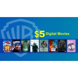 Warner Bros $5 film and TV Shows