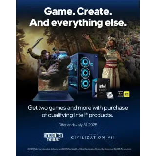 Dying Light the Beast and Civilization VII for Intel CPU's