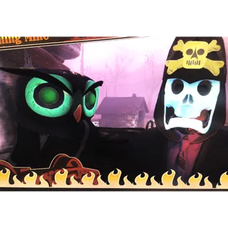 Glowing Owl & Glowing Skull