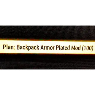 100 Backpack Armor Plated Mod Plans 