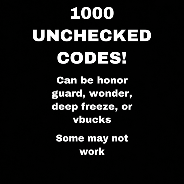 Code 1000 Unchecked Fortnite Battle Royale Codes