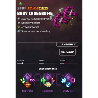 minecraft dungeons:  Baby crossbows