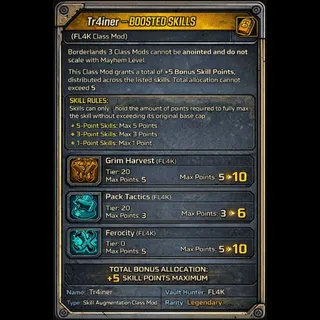 FL4K Trainer Class Mod (Custom) borderlands 3 any level