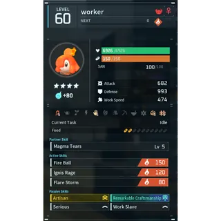 flambelle (worker)(god-roll) Palworld