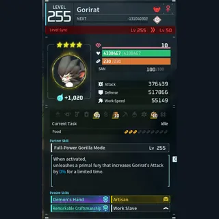 Modded Gorirat god-roll (worker)