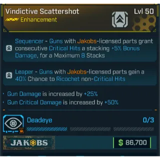 GROLL vindictive scattershot (gun damage and crit)