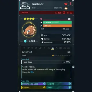 Modded Rushoar god-roll (glider/transport/full-speed mount)