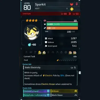 Max Legit Sparkit god-roll (worker)