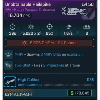 GROLL unobtainable hailspike (fire)