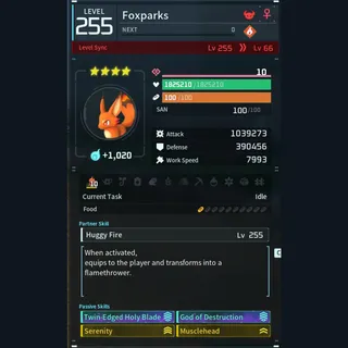 Palworld: Modded Foxparks godroll (attacker) pal Pals | Pal World | Pals