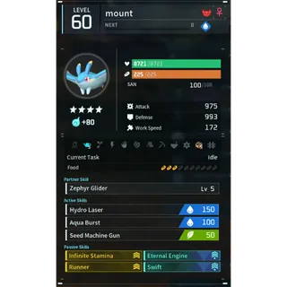 Palworld: celaray mount (mount)(god-roll) Pals | Pal World | Pals