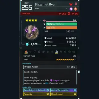 Palworld: Modded Blazamut godroll (attacker) pal Pals | Pal World | Pals