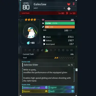 Max Legit Galeclaw god-roll (glider/transport/full-speed mount)