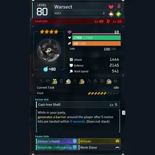 Max Legit Warsect god-roll (worker)