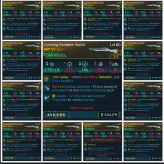 Borderlands 4 | looming rainbow vomit god-roll pack (10) level 60  