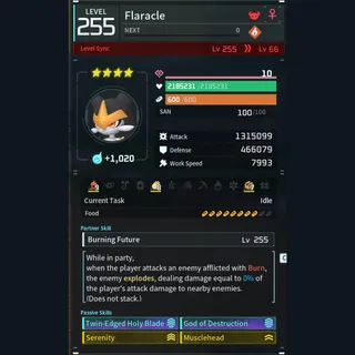 Palworld: Modded Flaracle godroll (attacker) pal Pals | Pal World | Pals
