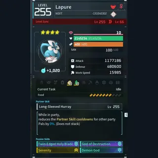 Palworld: Modded Lapure godroll (attacker) pal Pals | Pal World | Pals