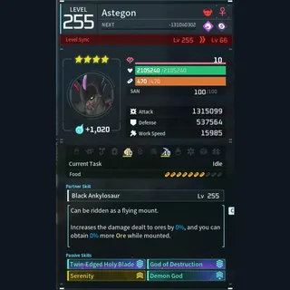 Palworld: Modded Astegon godroll (attacker) pal Pals | Pal World | Pals