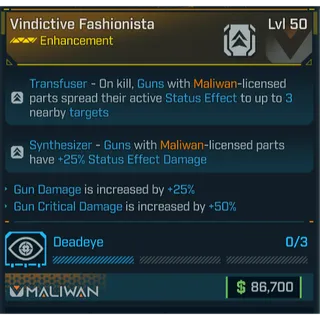 GROLL vindictive fashionista (gun damage and crit)