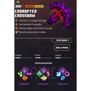 minecraft dungeons:  corrupted crossbow
