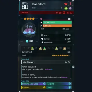 Max Legit Dandilord god-roll (glider/transport/full-speed mount)
