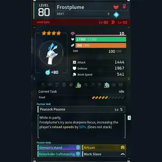 Max Legit Frostplume god-roll (worker)