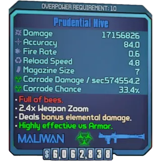 borderlands 2:  Hive (Xbox/PC) (adjustable level)  (element adjustable)
