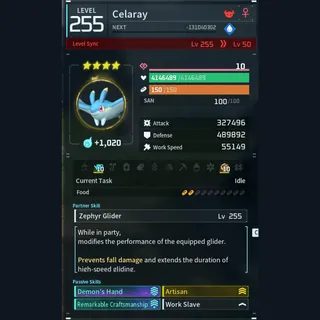 Modded Celaray god-roll (worker)