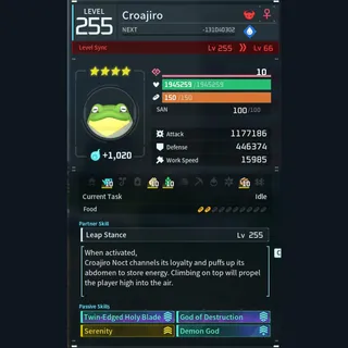 Palworld: Modded Croajiro godroll (attacker) pal Pals | Pal World | Pals