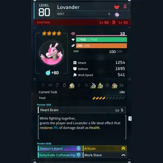Max Legit Lovander god-roll (worker)
