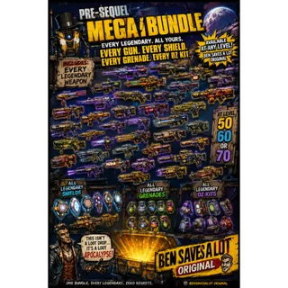 Mega Bundle Every Legendary Weapon, Shield, Grenade & Oz Kit Any Level 50/60/70 BenSavesALot Original
