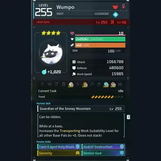 Palworld: Modded Wumpo godroll (attacker) pal Pals | Pal World | Pals