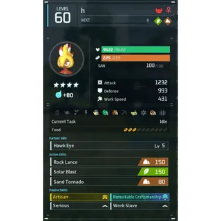 robinquill terra godroll (worker) pal palworld