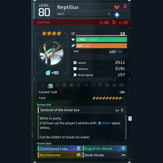 Max Legit Neptilius god-roll (swimmer)