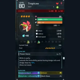 Max Legit Tropicaw god-roll (worker)