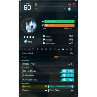 foxsparks cryst godroll (worker) pal palworld