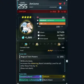 Modded Amione god-roll (worker)