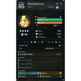 mossanda lux godroll (worker) pal palworld