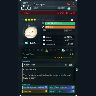 Palworld: Modded Sweepa godroll (attacker) pal Pals | Pal World | Pals