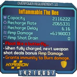 Borderlands 2 : Bee shield any level or OP LEVEL 1-10 (XBOX/PC)