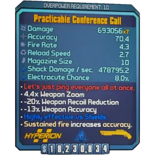 borderlands 2: Conference Call (Xbox/PC) (adjustable level) (adjustable element)