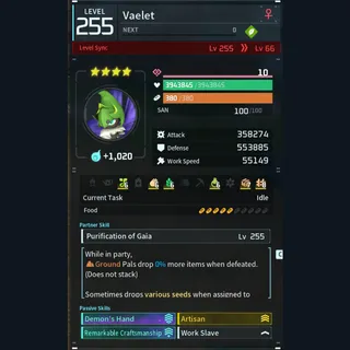Palworld: Modded Vaelet godroll (worker) pal Pals | Pal World | Pals