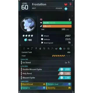 Frostallion godroll (attacker) pal palworld