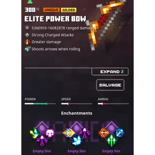 minecraft dungeons:  elite power bow