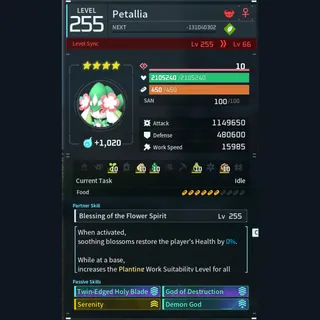Palworld: Modded Petallia godroll (attacker) pal Pals | Pal World | Pals