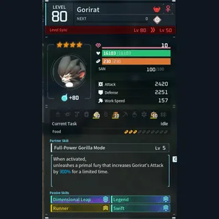Max Legit Gorirat god-roll (glider/transport/full-speed mount)