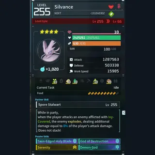 Palworld: Modded Silvance godroll (attacker) pal Pals | Pal World | Pals