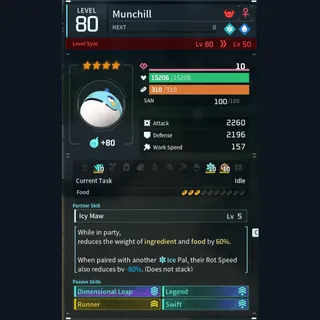 Max Legit Munchill god-roll (glider/transport/full-speed mount)