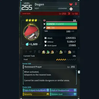 Modded Dogen god-roll (attacker)