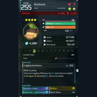 Modded Gumoss god-roll (worker)